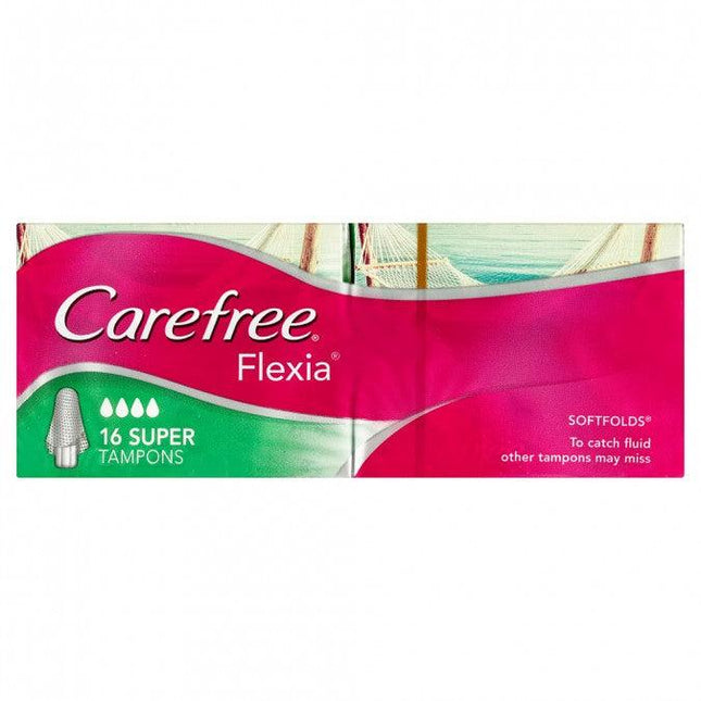 Carefree Tampons Flexia Super 16 - OhYouLuckyDuck.com.au