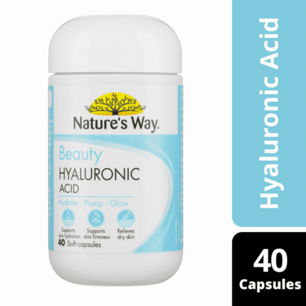 Natures Way Beauty Hyaluronic Acid 40 Capsules - OhYouLuckyDuck.com.au