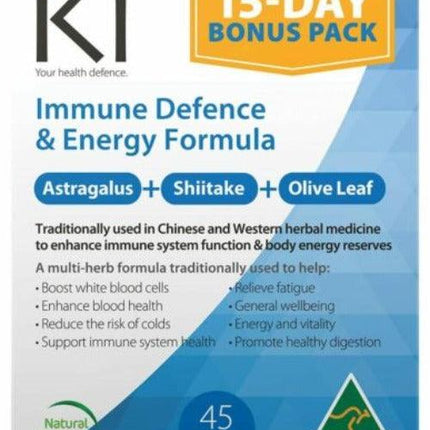 Ki Immune Defence & Energy Formula Tablets 45 - OhYouLuckyDuck.com.au
