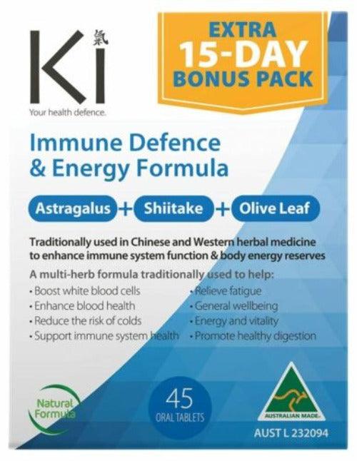 Ki Immune Defence & Energy Formula Tablets 45 - OhYouLuckyDuck.com.au