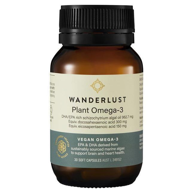 Wanderlust Plant Omega 3 30 Capsules - OhYouLuckyDuck.com.au