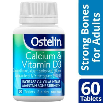 Ostelin Calcium & Vitamin D3 60 Tablets - OhYouLuckyDuck.com.au