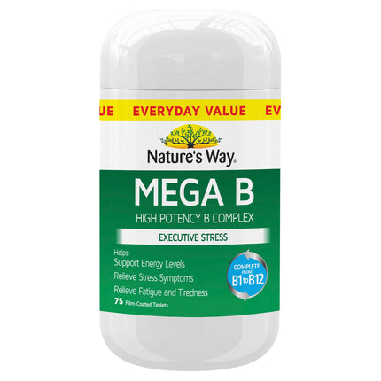 Natures Way Everyday Value Mega B Tablets 75