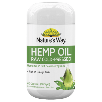 Nature's Way Hemp Oil 60 Capsules - OhYouLuckyDuck.com.au