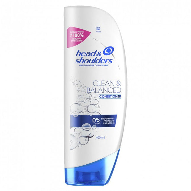 Head & Shoulders Clean & Balanced Anti Dandruff Conditioner For Clean Scalp 400 Ml - OhYouLuckyDuck.com.au