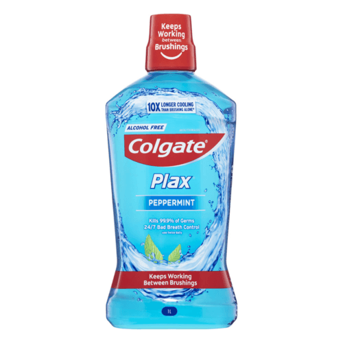 Colgate Plax Alcohol Free Mouthwash Peppermint 1 Litre - OhYouLuckyDuck.com.au