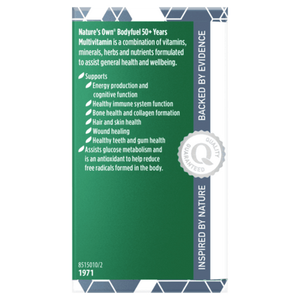 Natures Own Bodyfuel 50+ Years Multivitamin 60 Tablets - OhYouLuckyDuck.com.au