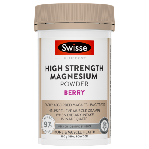 Swisse Ultiboost High Strength Magnesium Powder Berry 180G - OhYouLuckyDuck.com.au