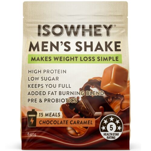Isowhey Men's Shake Choco Caramel 840g - OhYouLuckyDuck.com.au