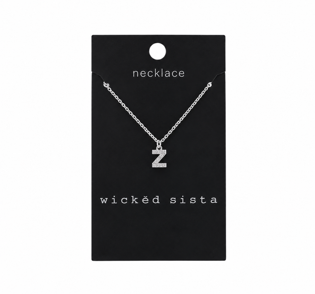 Wicked Sista Z Initial Necklace