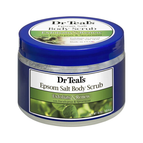 Dr Teal's Exfoliate & Renew Eucalyptus & Spearmint Epsom Salt Body Scrub - 454g - OhYouLuckyDuck.com.au