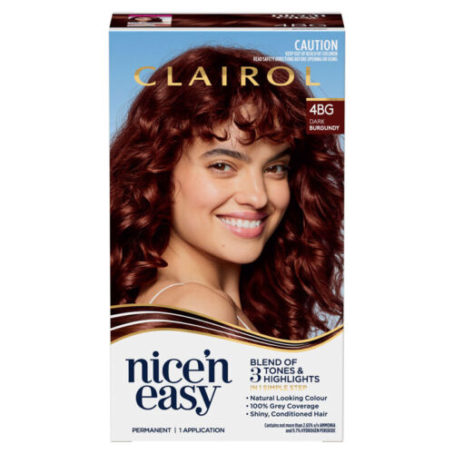 Clairol Nice N Easy 4BG Natural Burgundy Permanent Hair Colour - OhYouLuckyDuck.com.au