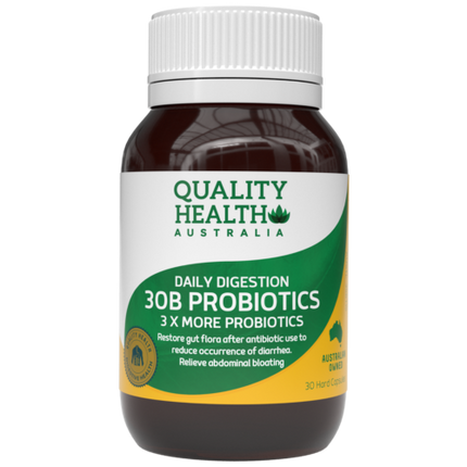 Quality Health Australia Daily Digestion 30B Probiotics 30 Capsules - OhYouLuckyDuck.com.au