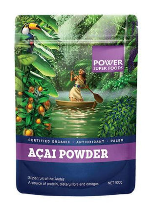 Power Super Foods Organic Acai Powder 100g - OhYouLuckyDuck.com.au