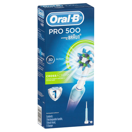 Oral B Pro 500 Cross Action Rechargeable Electric Toothbrush