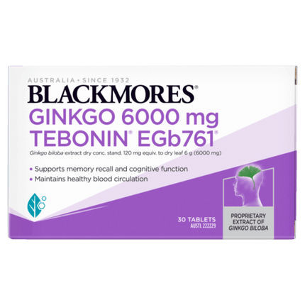 Blackmores Ginkgo 6000Mg Tebonin (30)