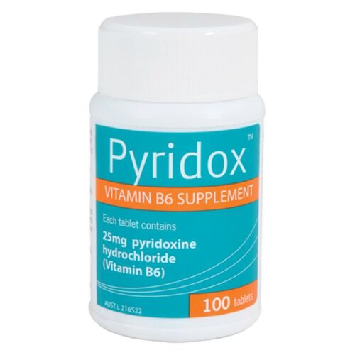 Pyridox Vitamin B6 Supplement 100 Tablets - OhYouLuckyDuck.com.au