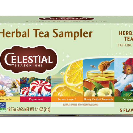 Celestial Seasonings Tea Sampler Herb 18Pk