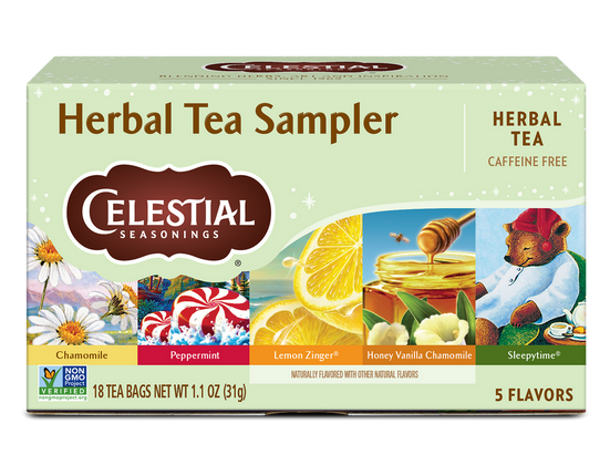 Celestial Seasonings Tea Sampler Herb 18Pk