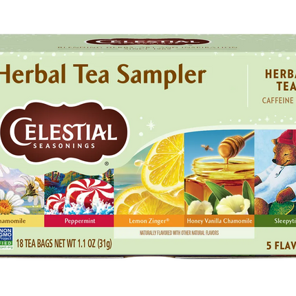 Celestial Seasonings Tea Sampler Herb 18Pcs