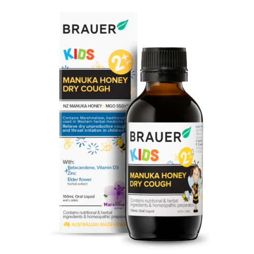 Brauer Kids Manuka Honey Dry Cough 100ml - OhYouLuckyDuck.com.au