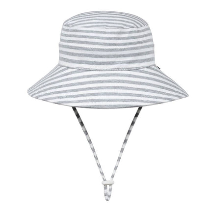 Bedhead Kids Bucket Hat in Grey Stripe for Sun Protection Ages 3 to 6 Years 54CM