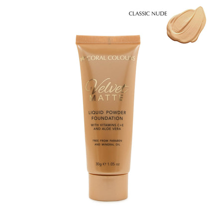 Coral Colours Velvet Matte Foundation Classic Nude