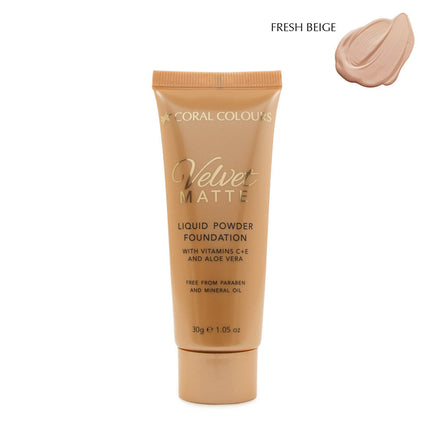 Coral Colours Velvet Matte Foundation Fresh Beige