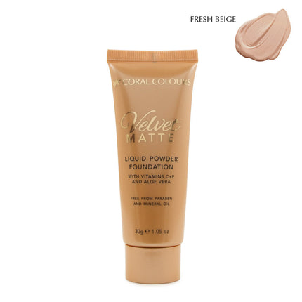 Coral Colours Velvet Matte Foundation Fresh Beige