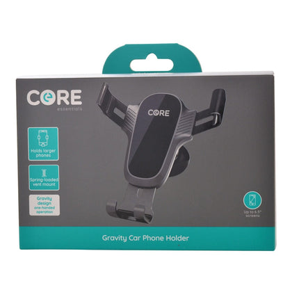 Core Gravity Car Vent Phone Holder Universal Smartphone Mount Stand Black