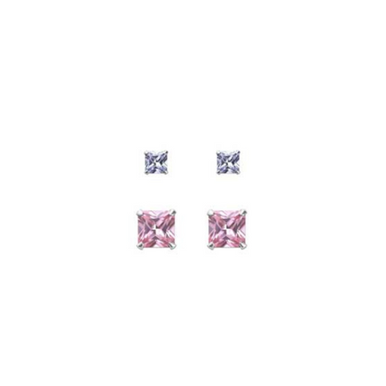 Rossan Duo Pack Square Cz Stud Fe4734
