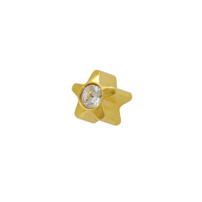 Rossan Star With Diamond Gold Stud Fd2071A