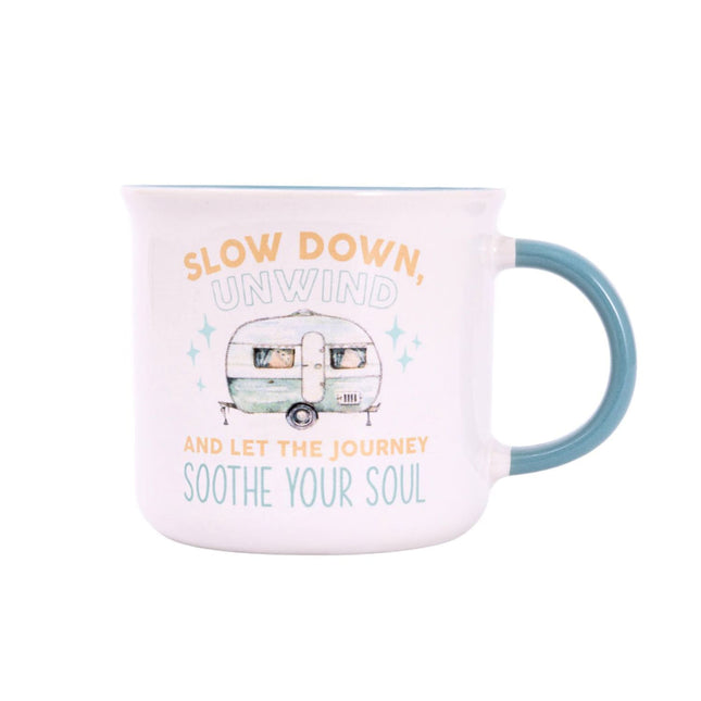 Splosh Caravan Slow Down Ceramic Mug 390ML