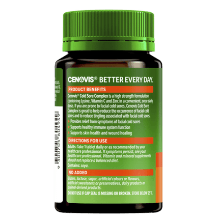 Cenovis Cold Sore Complex 30 Tablets - OhYouLuckyDuck.com.au