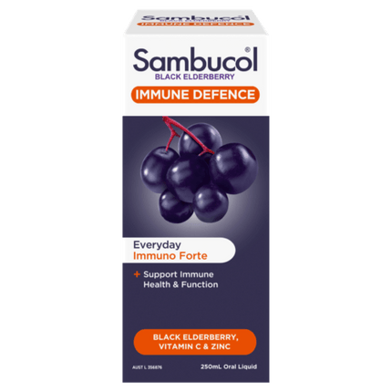 Sambucol Black Elderberry Immune Defence 250ml - OhYouLuckyDuck.com.au