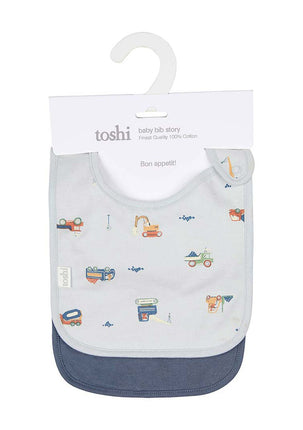 Toshi Baby Bib Story Little Diggers 2 Pack