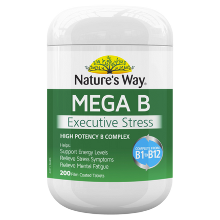 Nature’s Way Mega B Executive Stress Tabs 200 - OhYouLuckyDuck.com.au