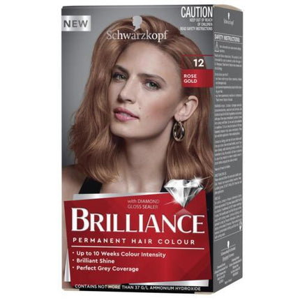 Schwarzkopf Brilliance Hair Colour 12 Rose Gold Perfect For Coloring Hair - OhYouLuckyDuck.com.au