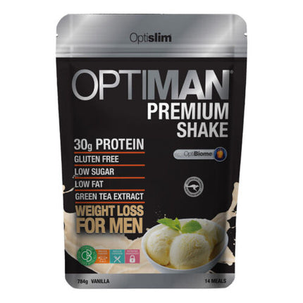 Optislim Optiman Premium Vanilla 784g - OhYouLuckyDuck.com.au
