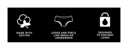 U By Kotex Reusable Period Undies Bikini Regular Size 14-16 - OhYouLuckyDuck.com.au