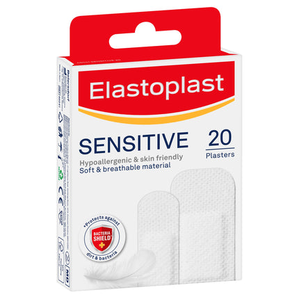 Elastoplast Sensitive Strips For Hypoallergenic Wound Care Assorted 20 Pack