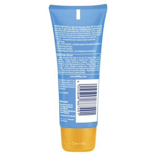 NIVEA Protect & Light Feel Sunscreen Lotion SPF30 100mL - OhYouLuckyDuck.com.au