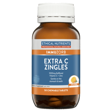 Ethical Nutrients Extra C Zingles Orange Chew Tabs 50