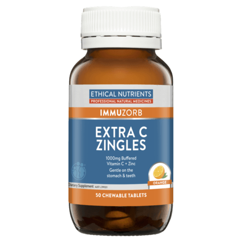 Ethical Nutrients Extra C Zingles Orange Chew Tabs 50