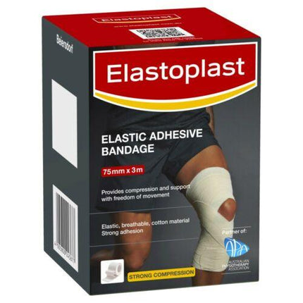 Elastoplast Sport Elastic Adhensive Bandage 75mm x 3m 1 Roll - OhYouLuckyDuck.com.au