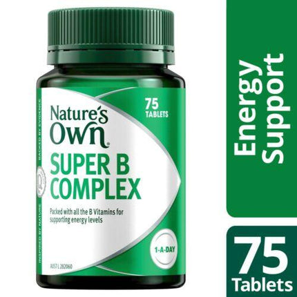Natures Own Super B Complex 75 Tablets - OhYouLuckyDuck.com.au
