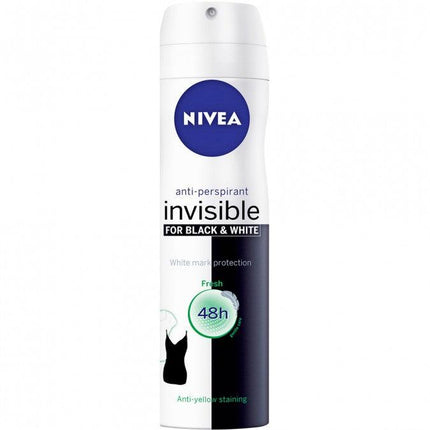 Nivea Black And White Invisible Fresh AntiPerspirant Aerosol Deodorant 250ml - OhYouLuckyDuck.com.au