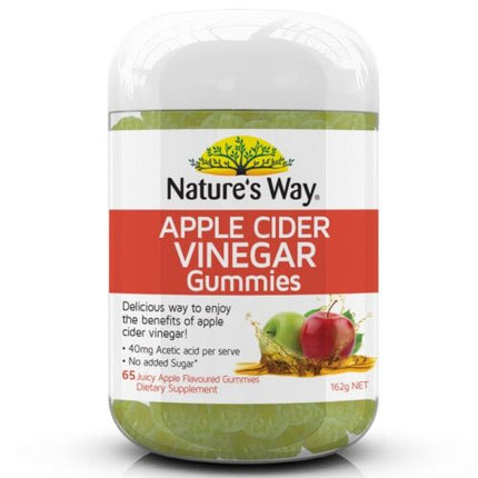 Nature's Way Apple Cider Vinegar Gummies 65 - OhYouLuckyDuck.com.au