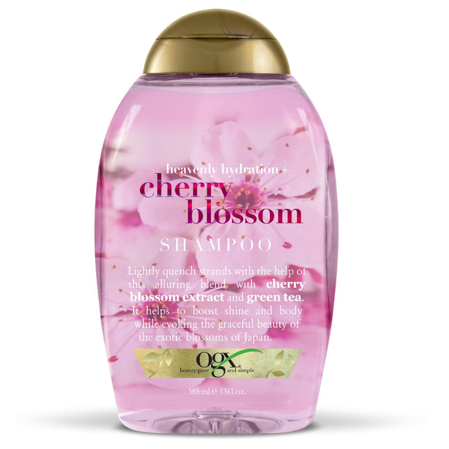 OGX Shampoo Heavenly Hydration Cherry Blossom 385mL - OhYouLuckyDuck.com.au