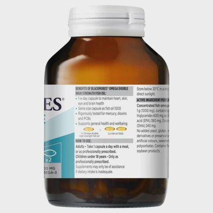 Blackmores Omega Double High Strength Fish Oil 90 Capsules - OhYouLuckyDuck.com.au